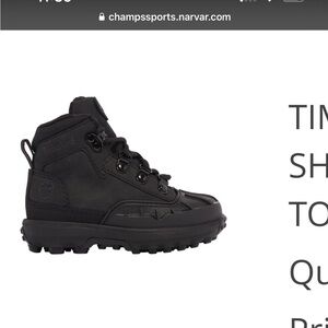 Timberland boots kids boys size 11 brand new was tired on to small